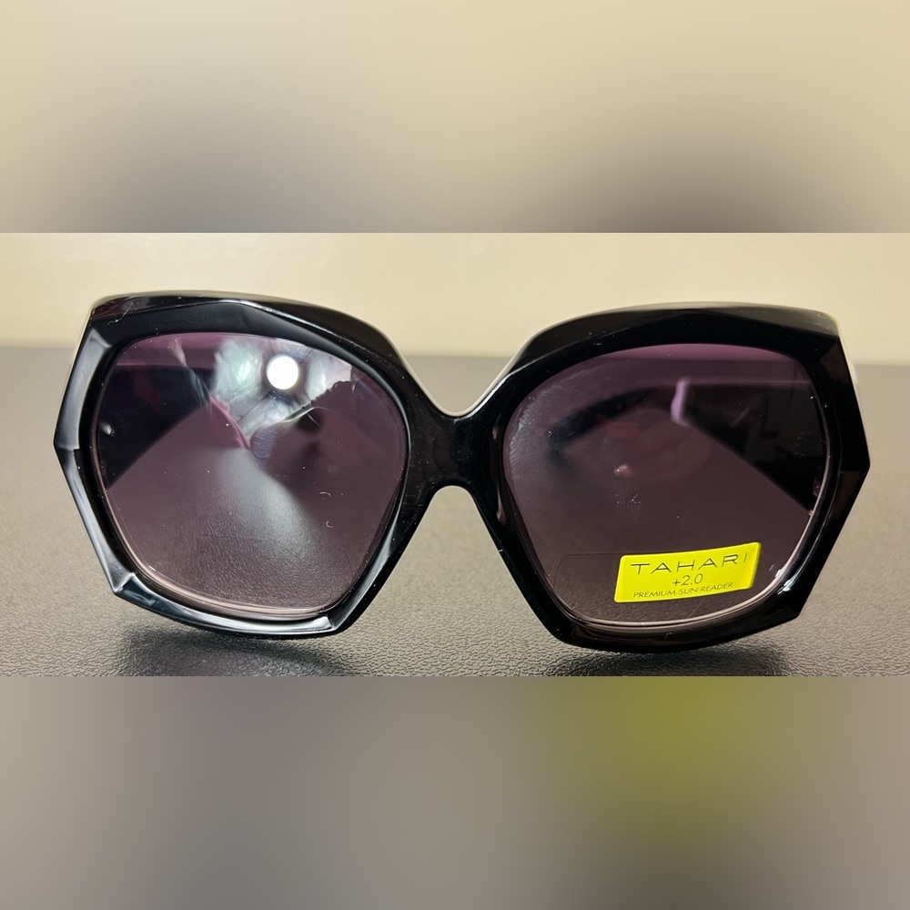 TAHARI Women’s TH849 OX  Oversized Sunglasses Sun Reader +2.0